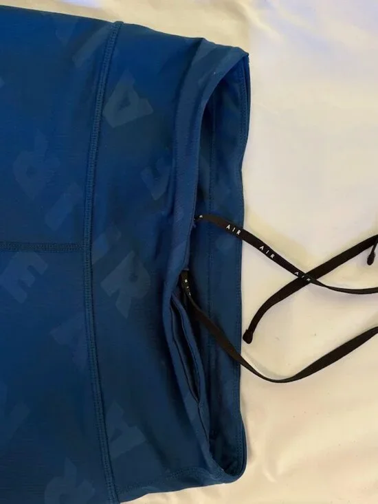 Nike Air Dri-FIT All-Over Logo ¾ Length Capri Dark Blue Leggings Small - Picture 4 of 8